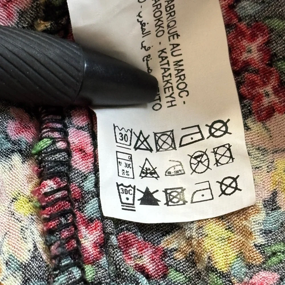 Zara Floral V-Neck Mini Dress Blogger Favorite Metallic XS Cottagecore - Picture 9 of 13